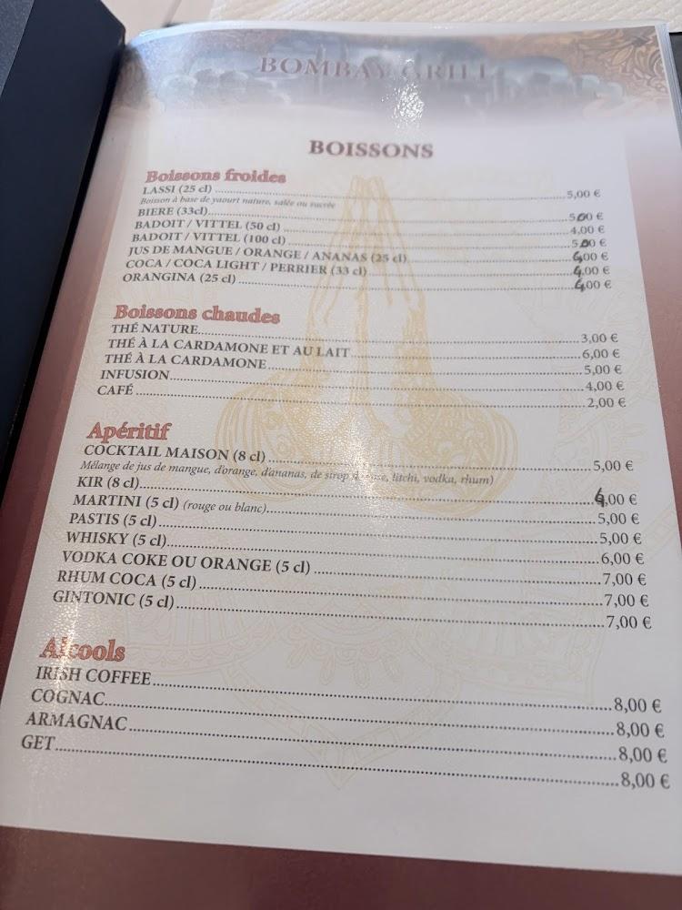 Bombay Grill - Menu Image 1
